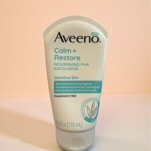 Aveeno Calm + Restore Nourishing PHA Facial Exfoliator  Hypoallergenic, 4 Fl. Oz
